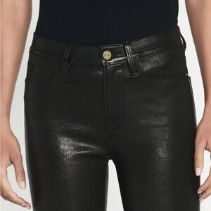 Frame Denim Leather Le High Skinny De Jeanne Pants